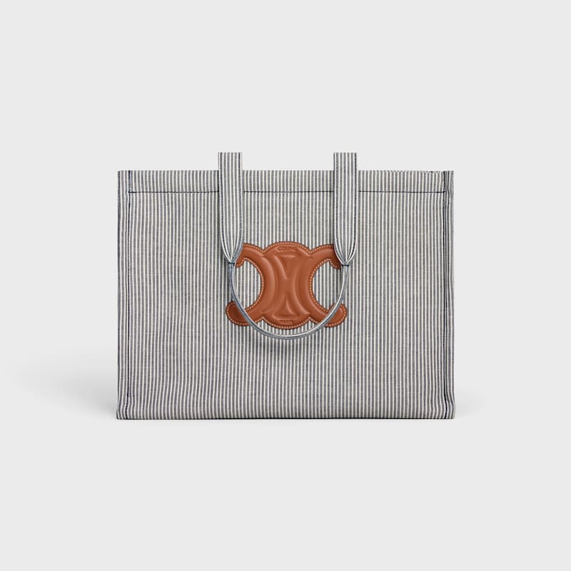 Celine BOLSO CABAS THAIS GRANDE DE TEJIDO A RAYAS