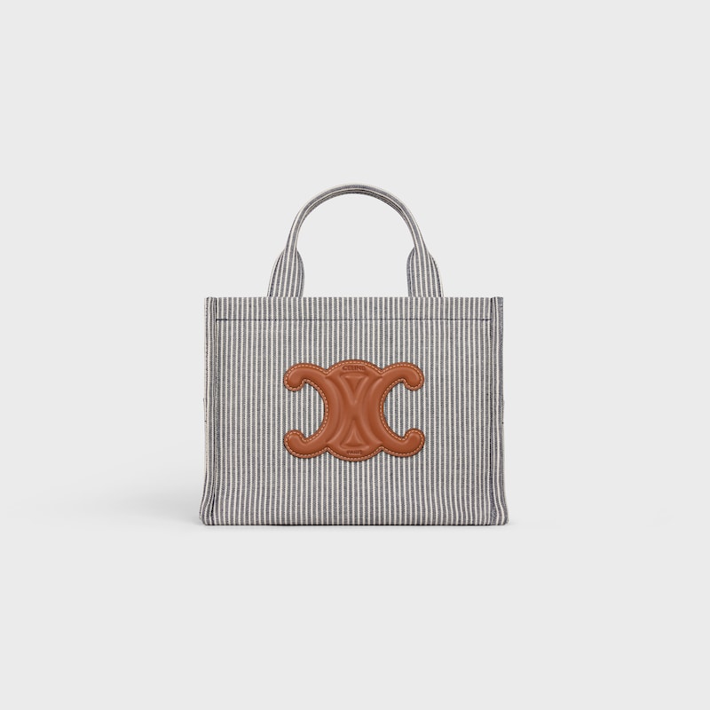 Celine BOLSO CABAS THAIS PEQUEÑO DE TEJIDO A RAYAS