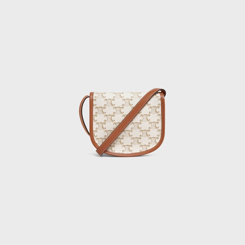 Celine Mini Besace De Lona Triomphe Y Piel De Becerro