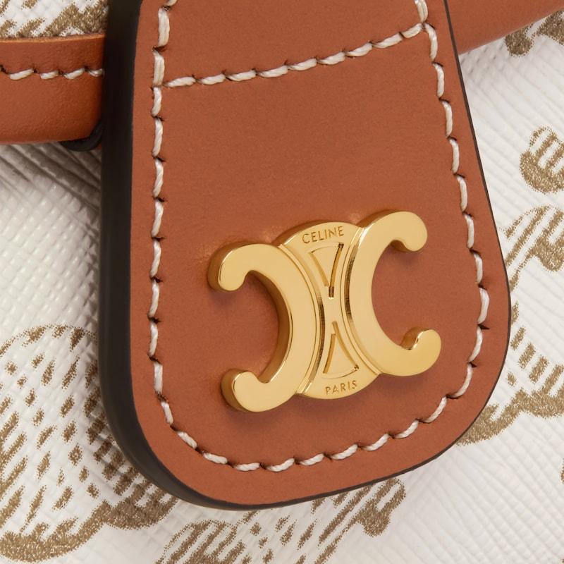 Celine Mini Besace De Lona Triomphe Y Piel De Becerro