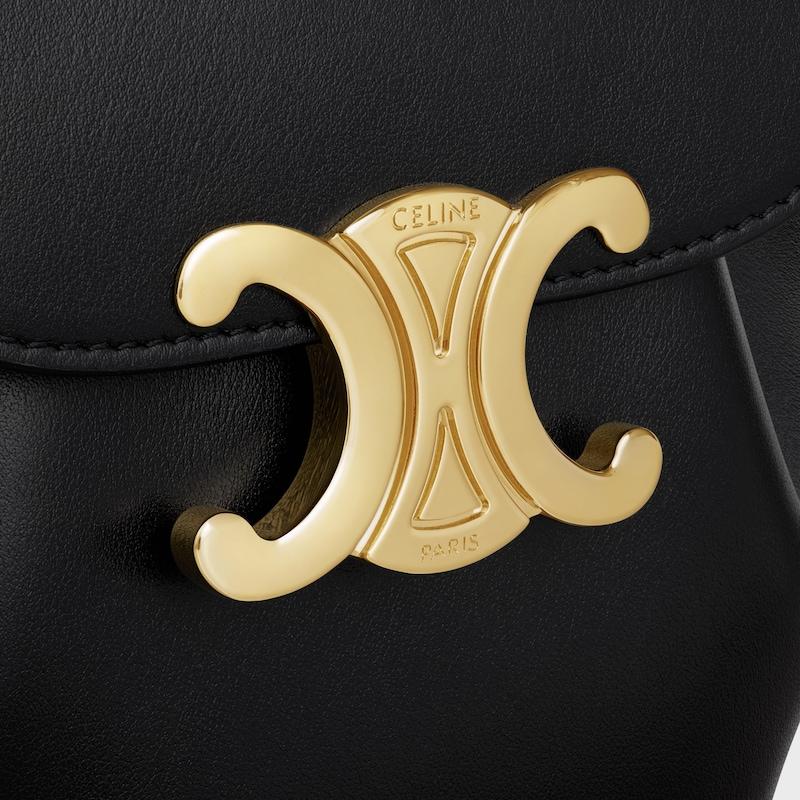 Celine MOCHILA CELINE BONNIE DE PIEL DE BECERRO LISA NEGRA