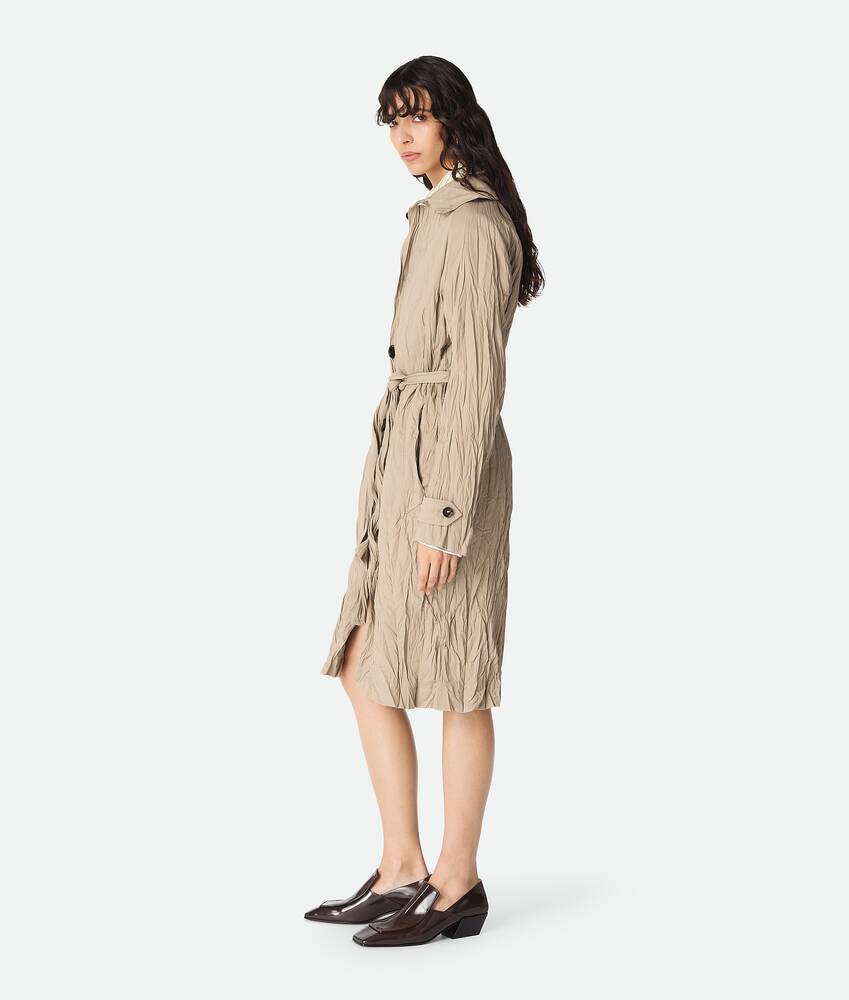 Bottega Veneta Abrigo De Algodón Con Efecto Arrugado