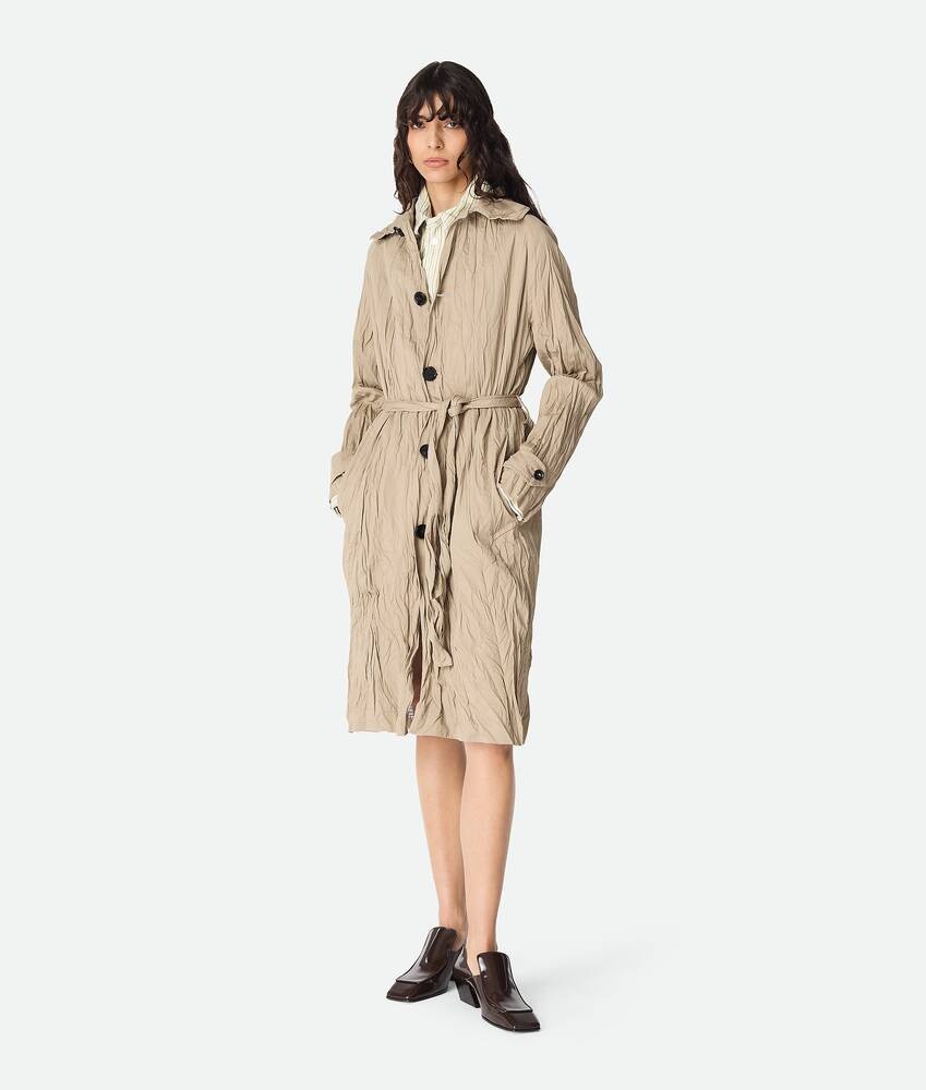 Bottega Veneta Abrigo de algodón con efecto arrugado