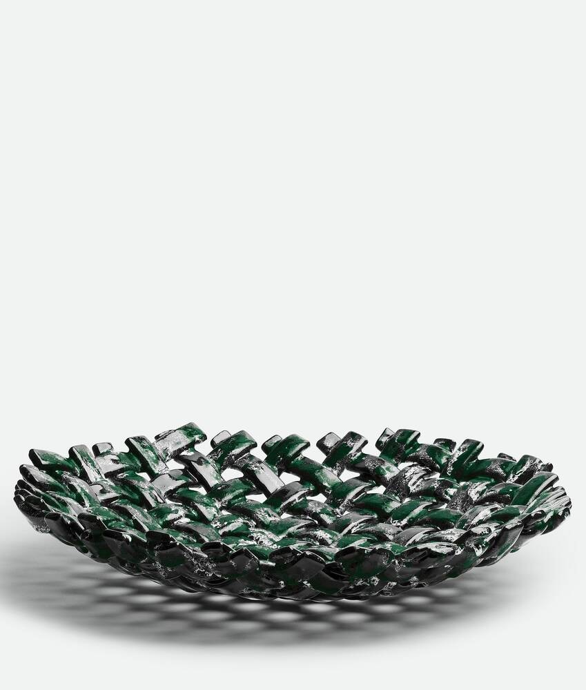 Bottega Veneta Bandeja esmaltada Volcanic Intrecciato