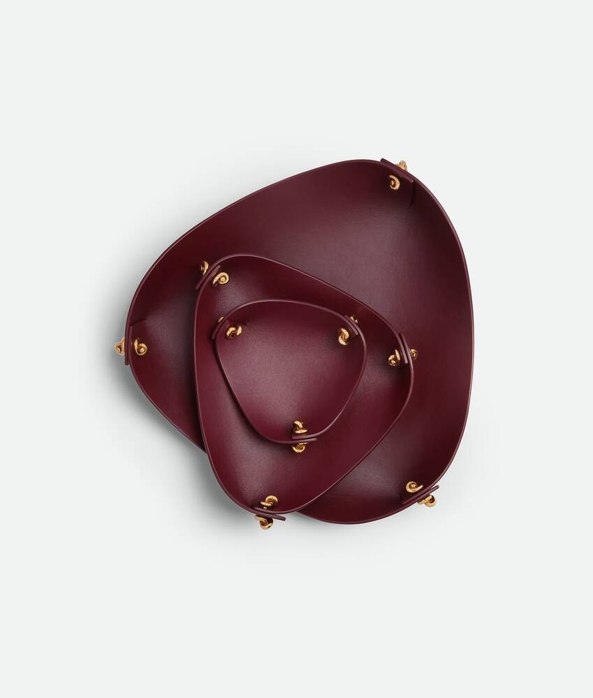 Bottega Veneta Bandeja Grande De Piel Con Nudos Metálicos