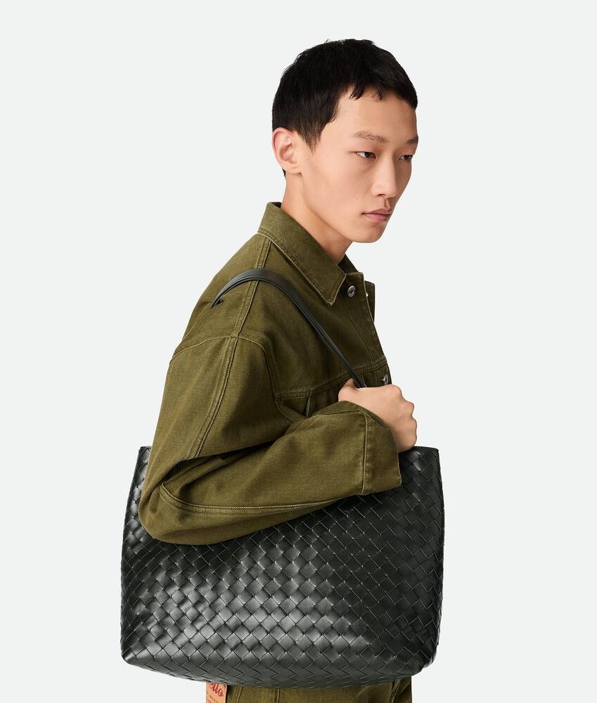 Bottega Veneta Bolso Tote Intrecciato Pequeño Con Cremallera