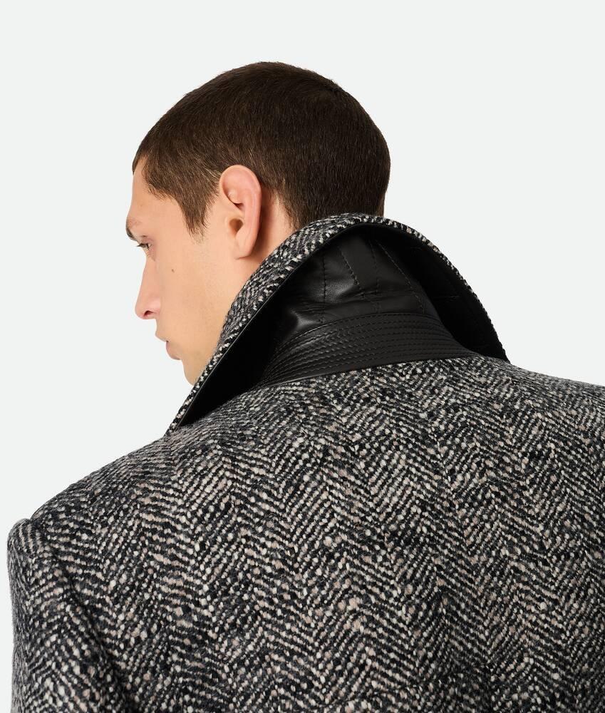 Bottega Veneta Abrigo De Lana Con Motivo Chevron