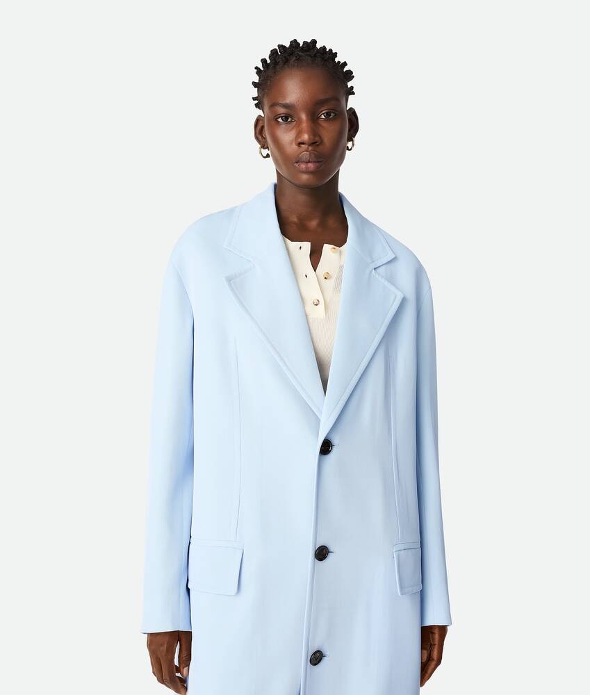 Bottega Veneta Abrigo De Sarga De Seda Y Viscosa