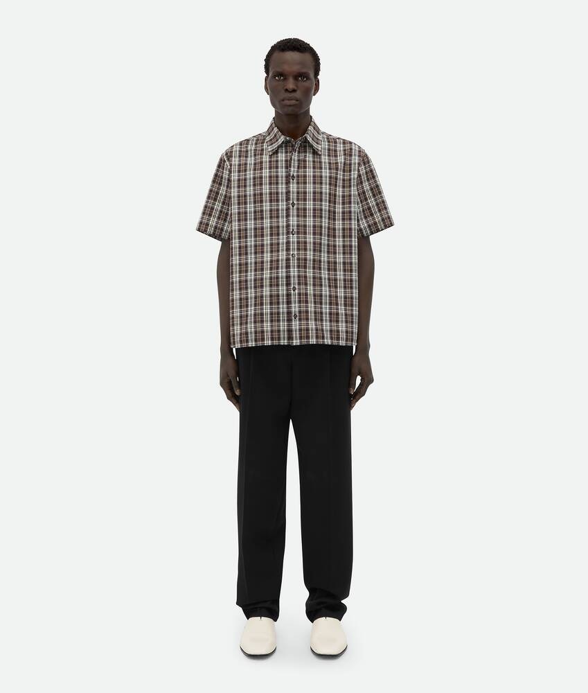 Bottega Veneta Camisa de algodón a cuadros