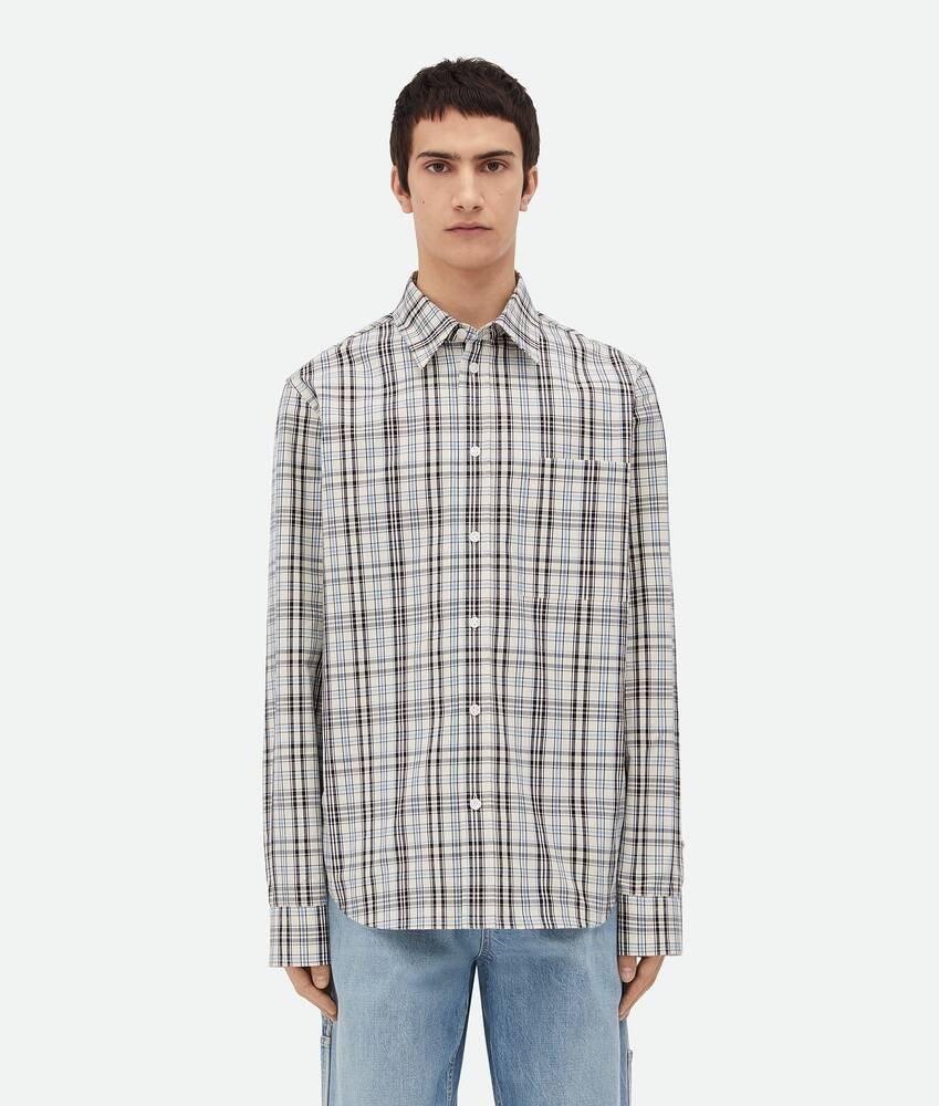 Bottega Veneta Camisa de algodón a cuadros