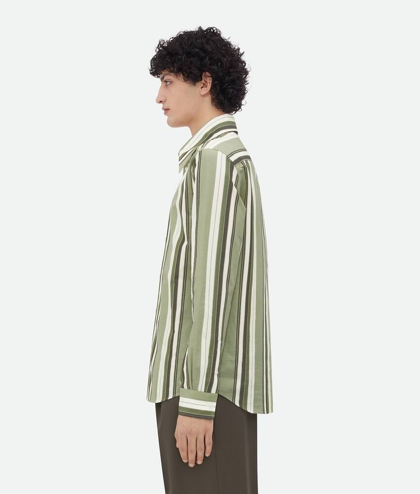 Bottega Veneta Camisa De Algodón A Rayas