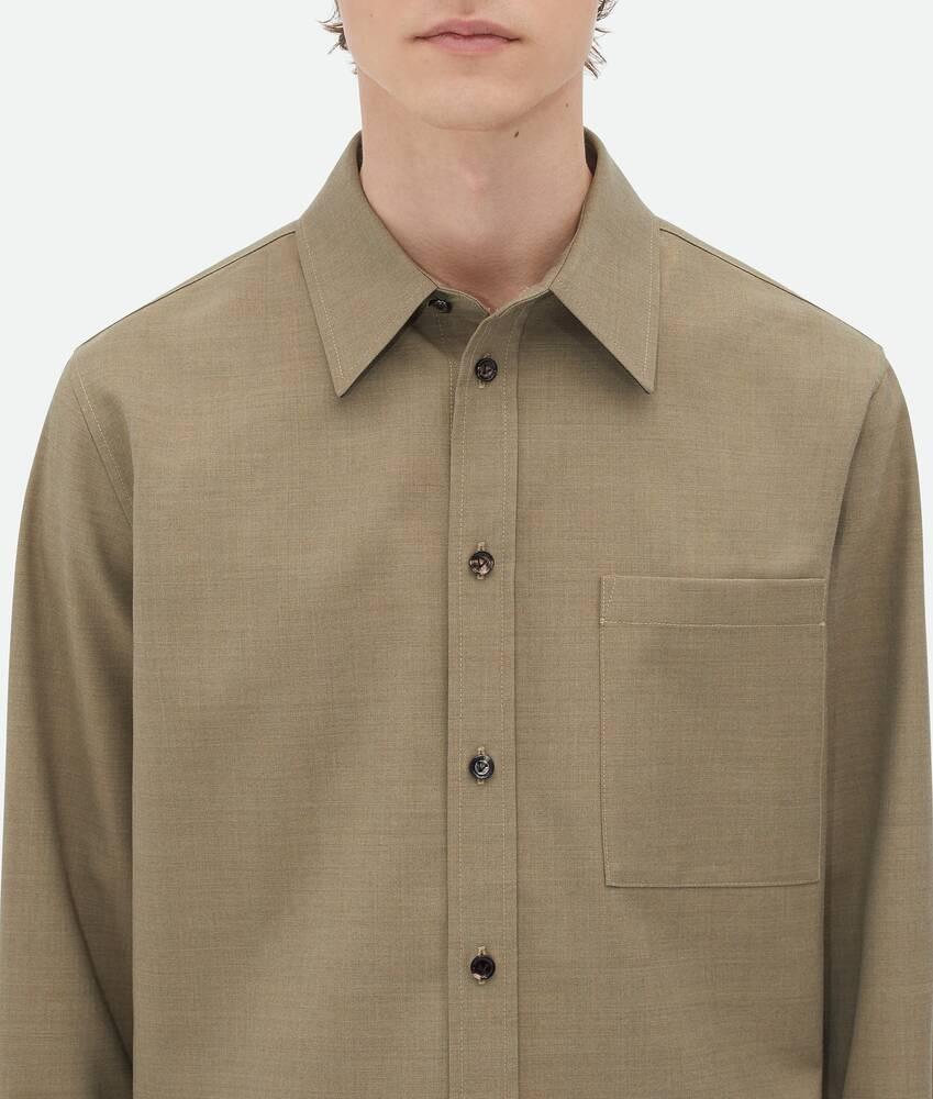 Bottega Veneta Camisa De Lana Artesanal Ligera