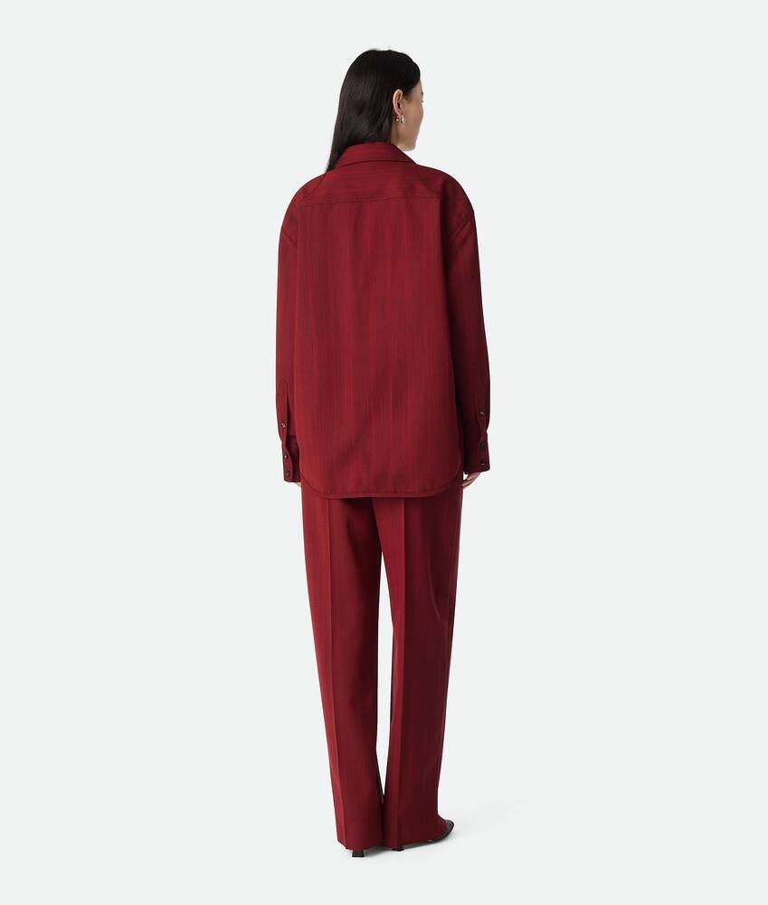 Bottega Veneta Camisa De Lana Con Rayas Discretas