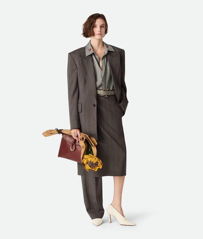 Bottega Veneta Camisa De Lana Con Rayas Discretas