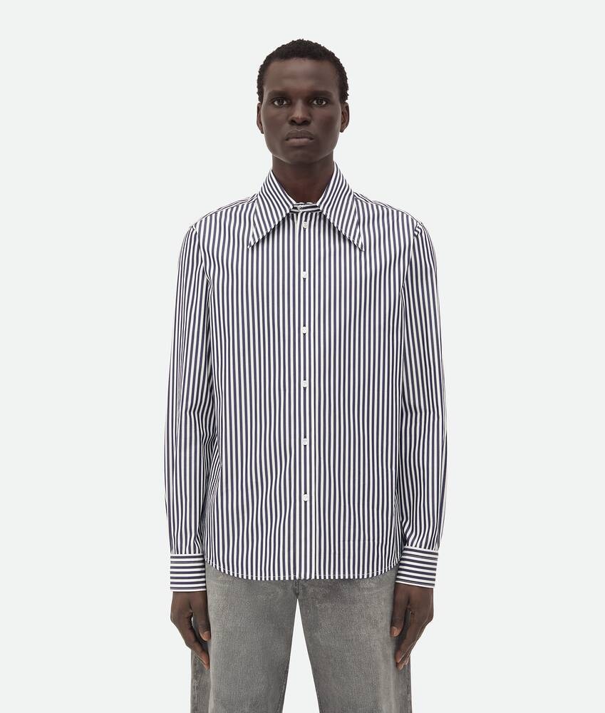 Bottega Veneta Camisa de popelina a rayas