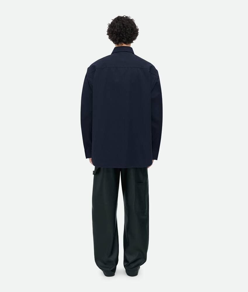 Bottega Veneta Camisa De Sarga De Algodón