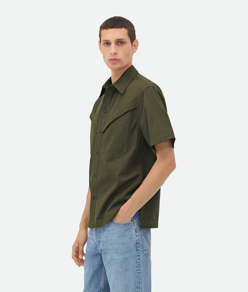 Bottega Veneta Camisa De Sarga De Algodón Ligero