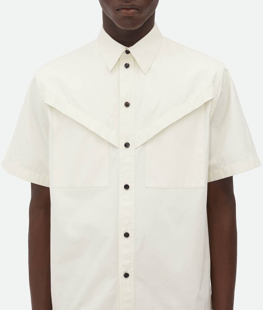 Bottega Veneta Camisa De Sarga De Algodón Ligero