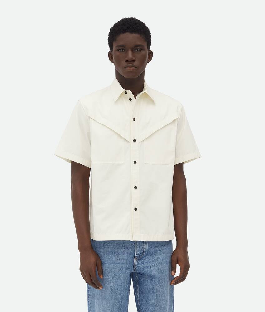 Bottega Veneta Camisa de sarga de algodón ligero