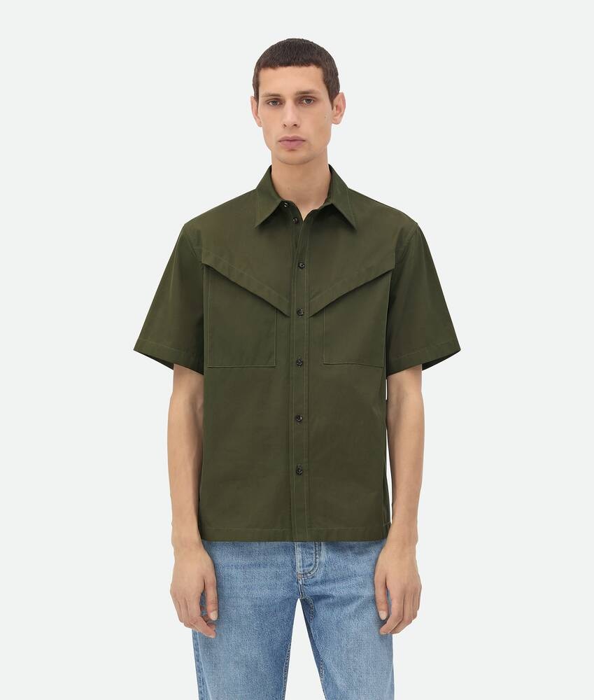 Bottega Veneta Camisa de sarga de algodón ligero