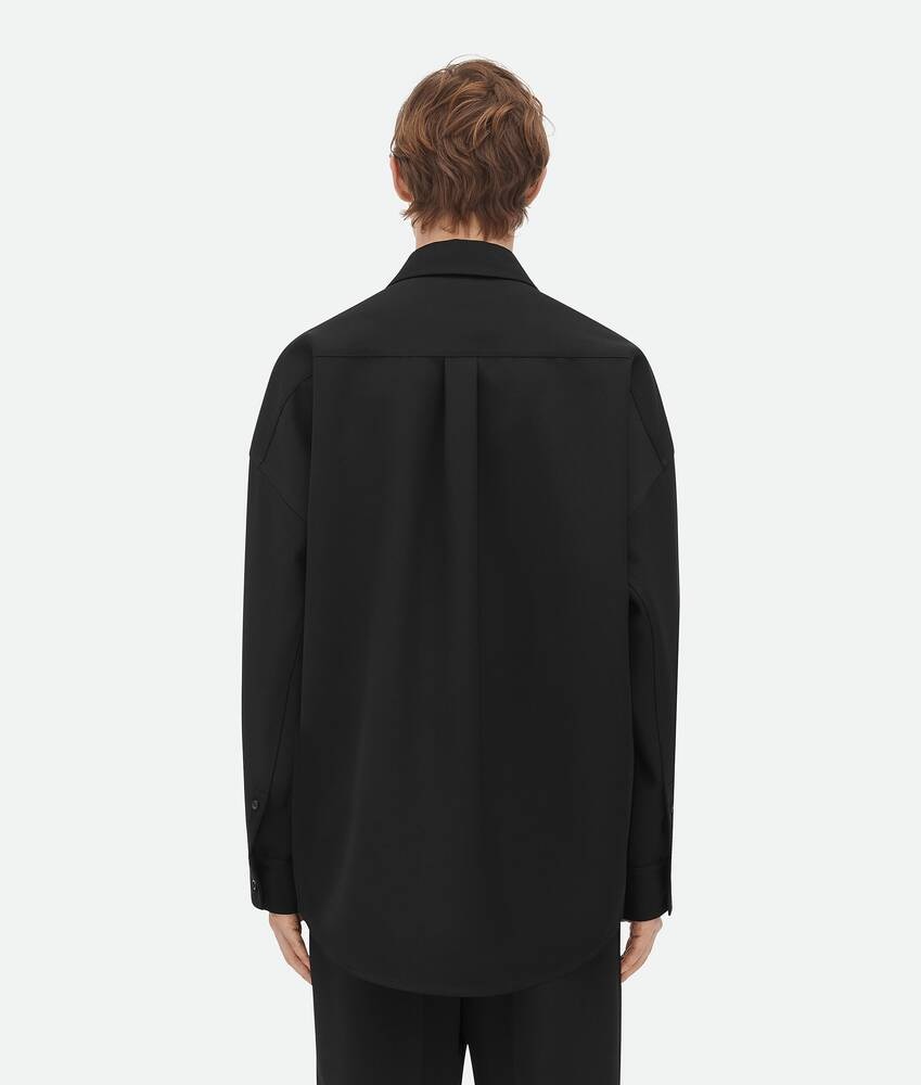 Bottega Veneta Camisa De Sarga De Lana