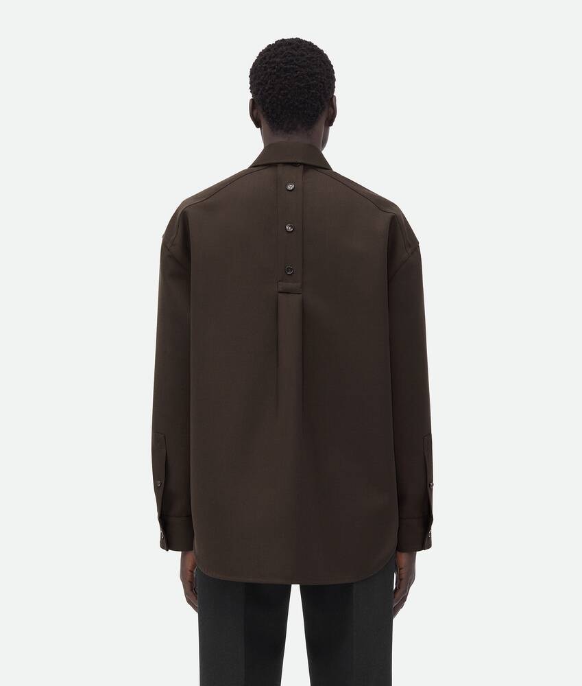 Bottega Veneta Camisa De Sarga De Lana Suave