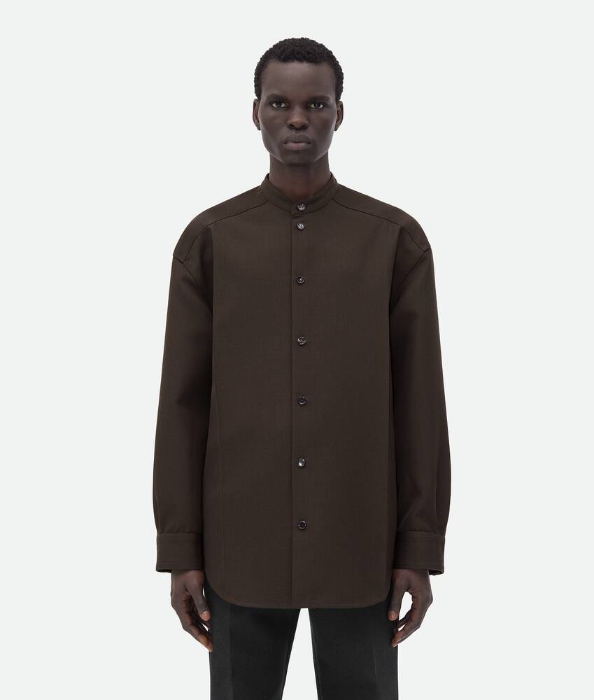 Bottega Veneta Camisa De Sarga De Lana Suave