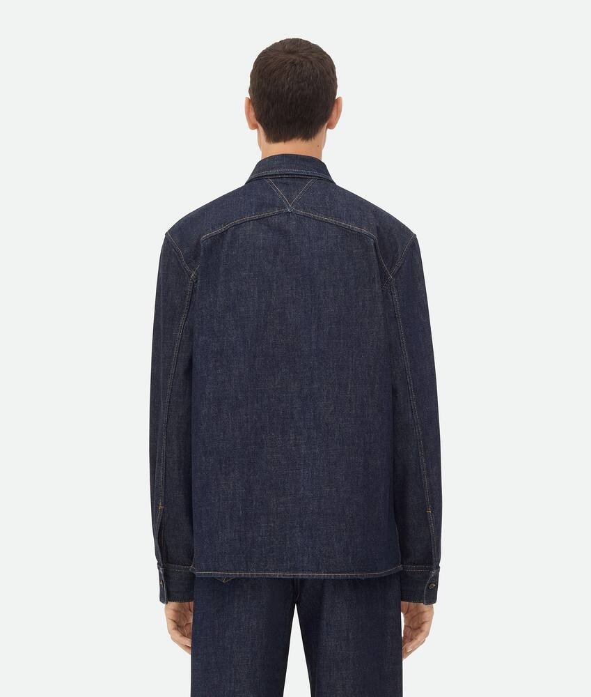 Bottega Veneta Camisa Denim Color Indigo