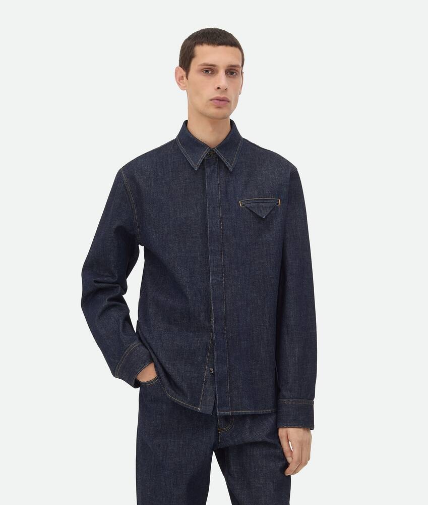 Bottega Veneta Camisa Denim color indigo