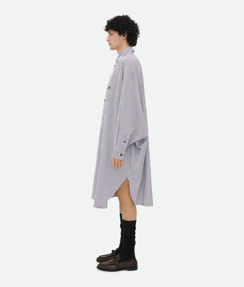 Bottega Veneta Camisa Larga De Algodón A Rayas