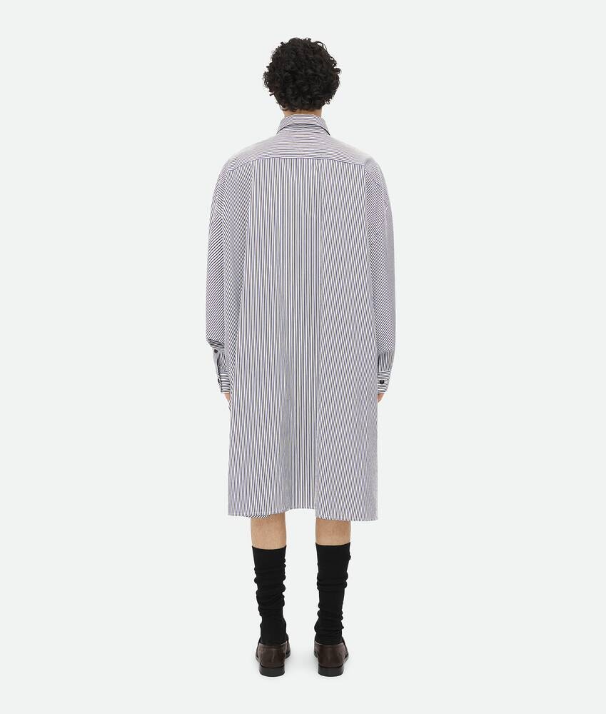 Bottega Veneta Camisa Larga De Algodón A Rayas