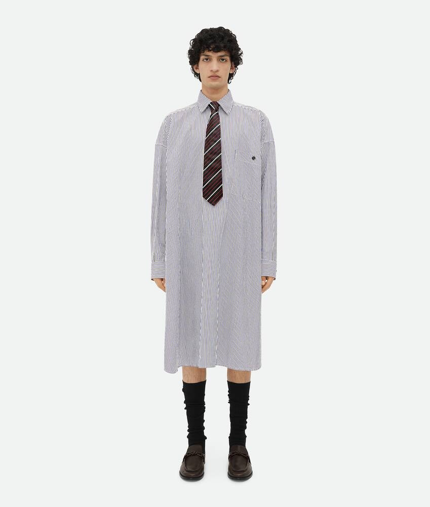 Bottega Veneta Camisa larga de algodón a rayas