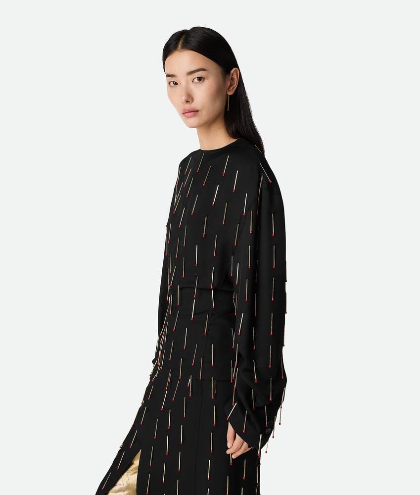 Bottega Veneta Camiseta De Viscosa Con Fósforos