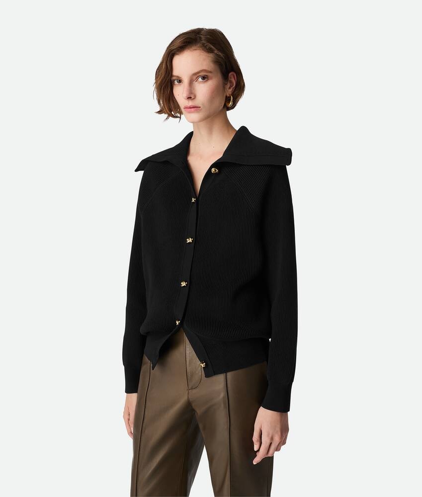 Bottega Veneta Cárdigan de algodón acanalado