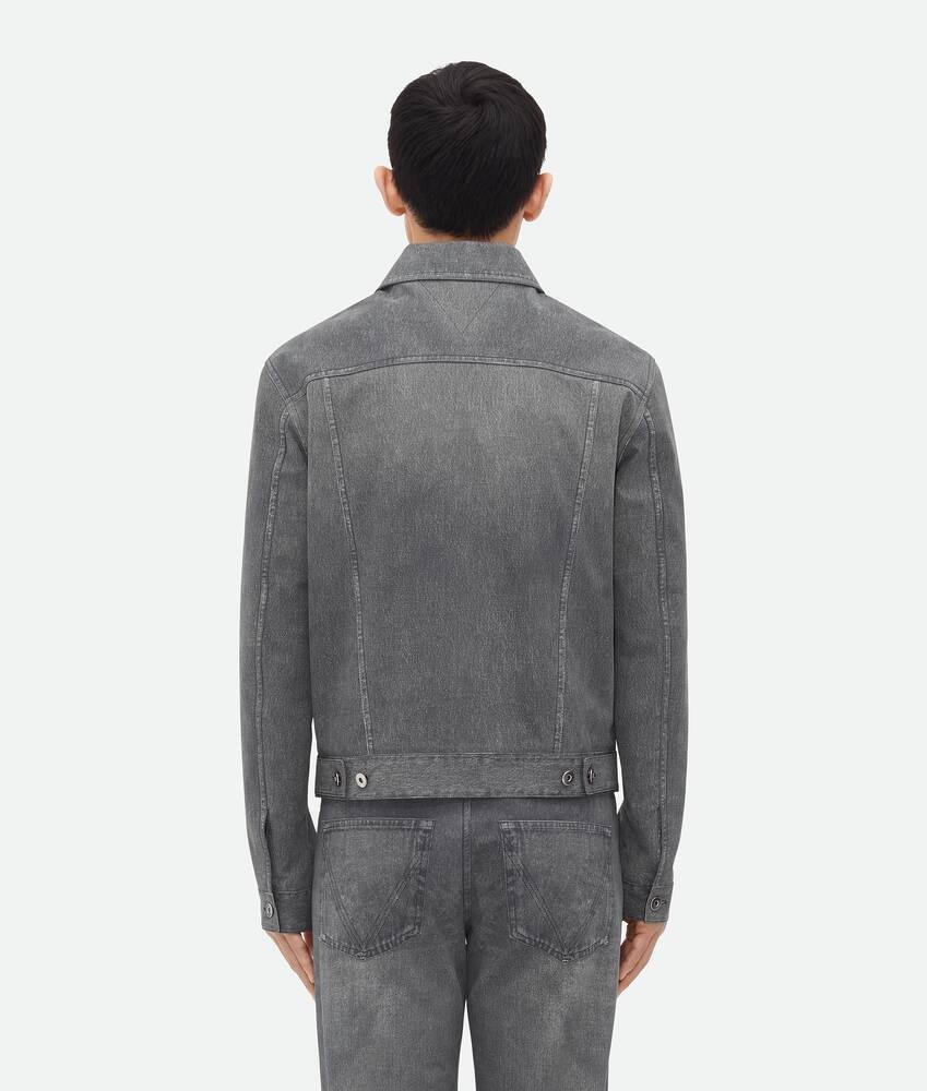 Bottega Veneta Chaqueta Denim Con Piel Estampada