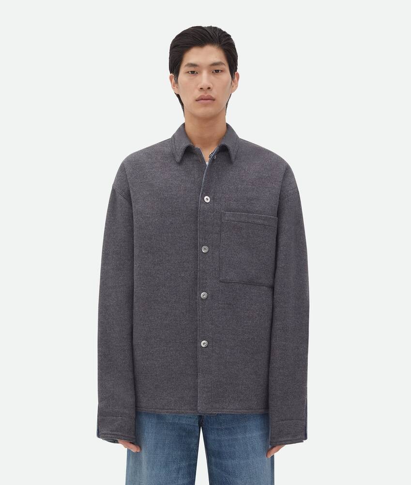 Bottega Veneta Chaqueta Reversible De Denim Y Lana