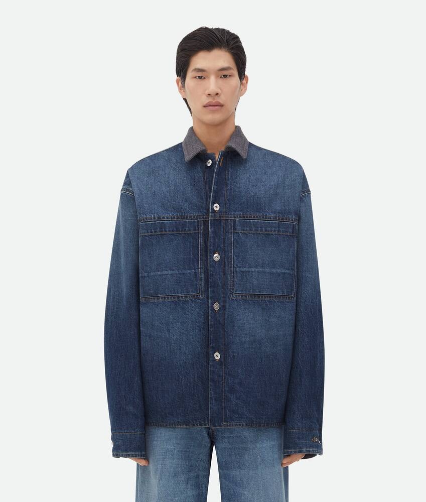 Bottega Veneta Chaqueta reversible de denim y lana