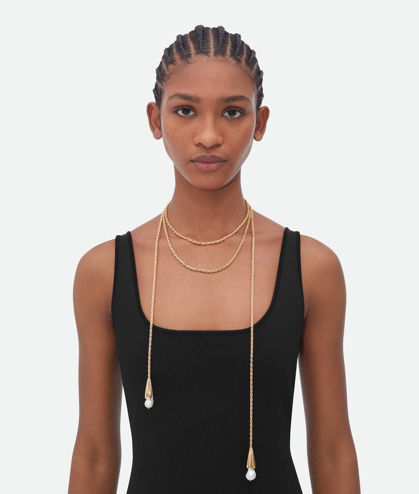 Bottega Veneta Collar Pearl Estilo Bufanda