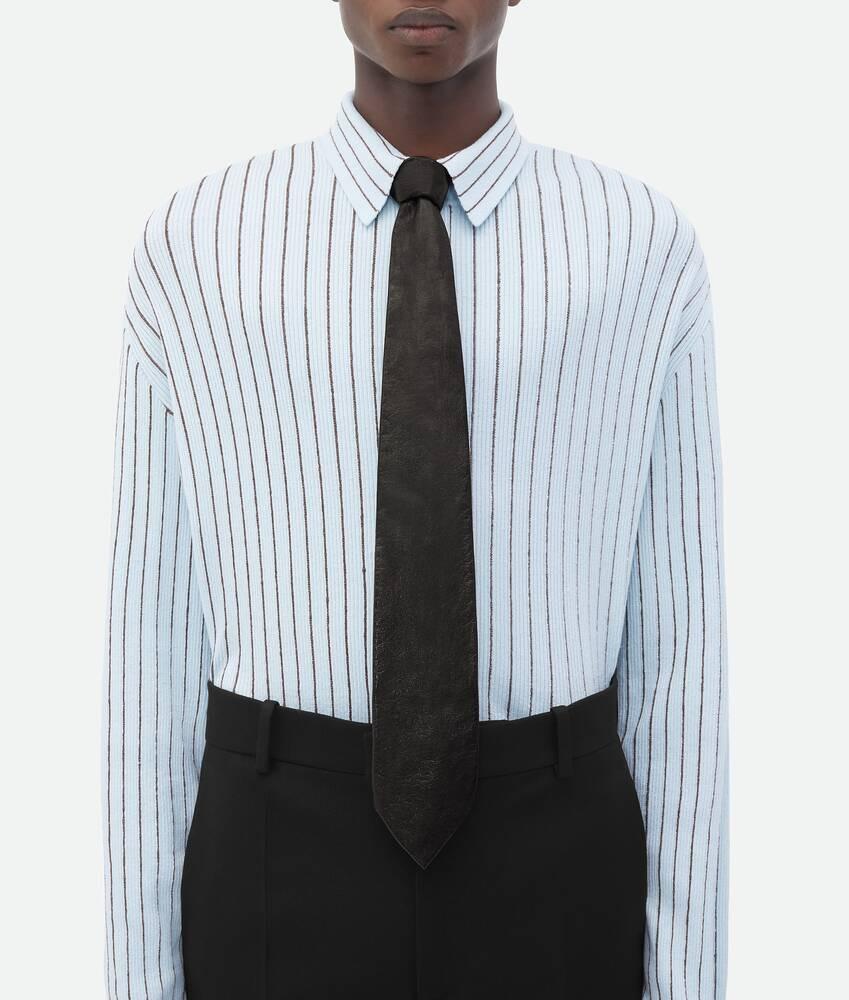 Bottega Veneta Corbata De Piel Brillante