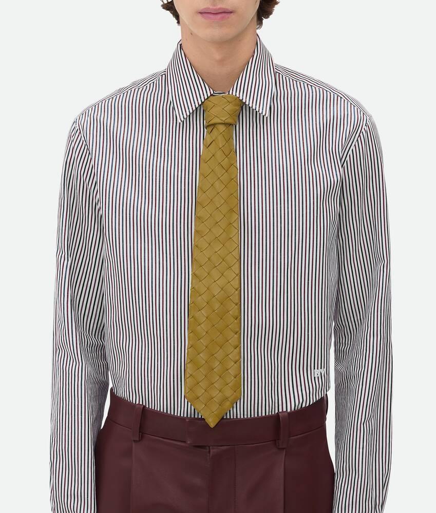 Bottega Veneta Corbata De Piel Intrecciato