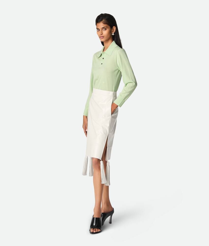 Bottega Veneta Falda De Piel Brillante