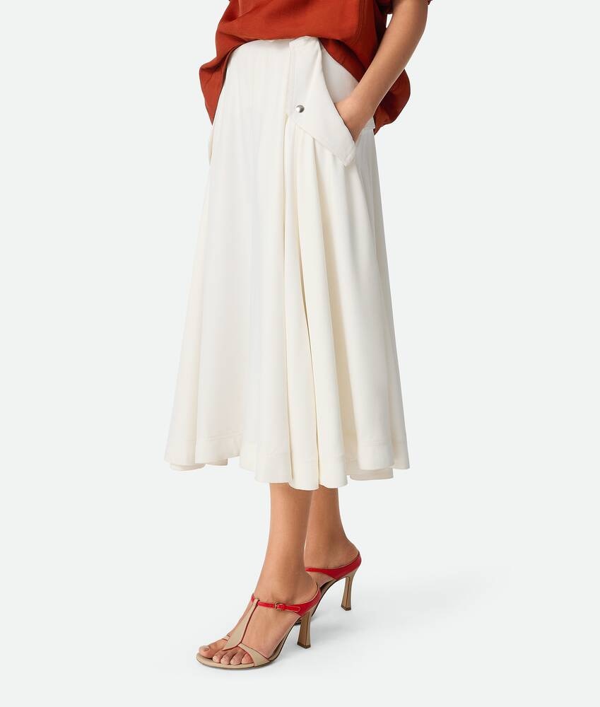 Bottega Veneta Falda Plisada De Viscosa