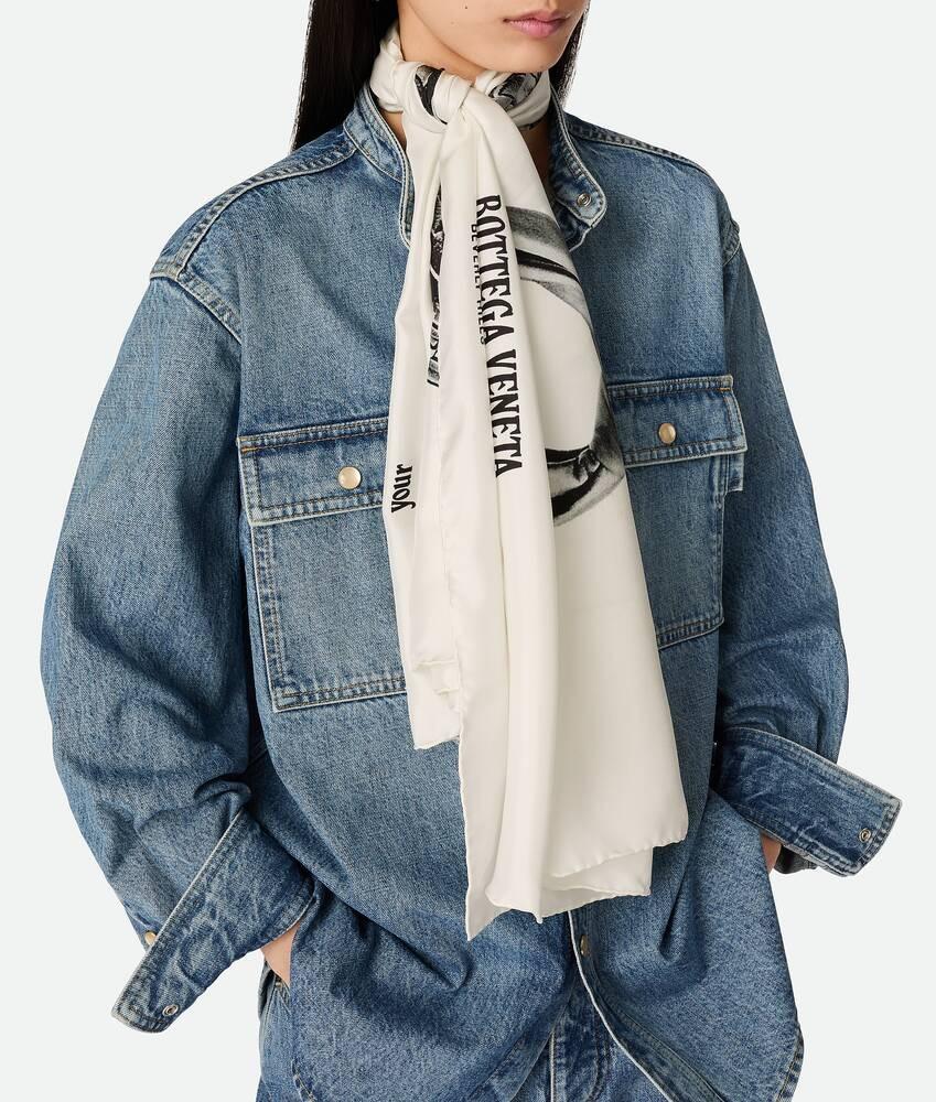 Bottega Veneta Foulard De Sarga De Seda Estampada