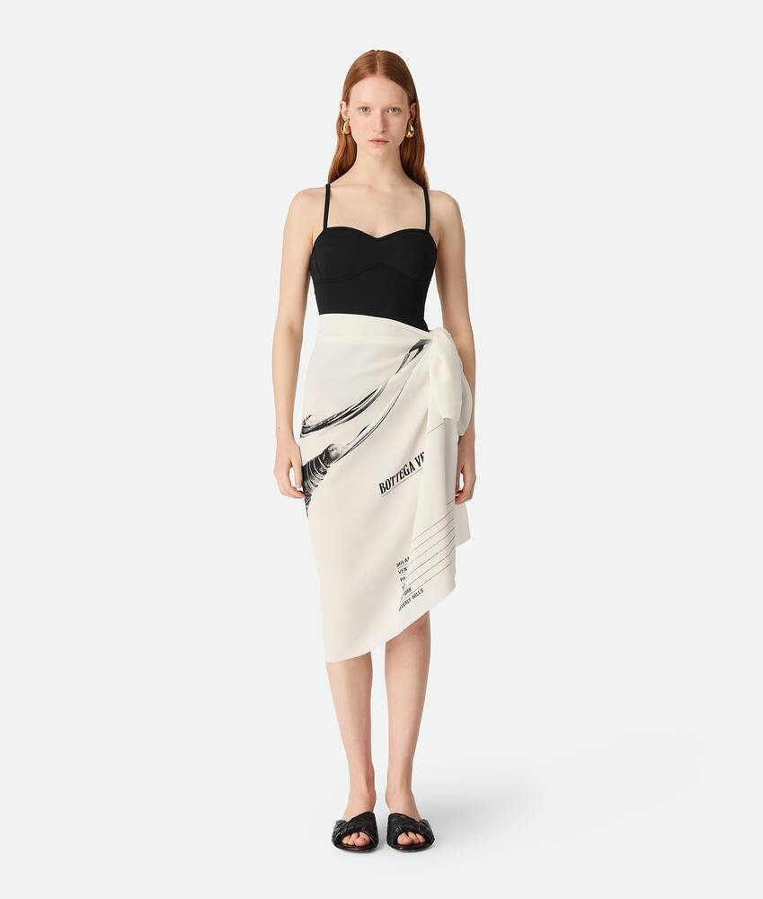 Bottega Veneta Foulard De Sarga De Seda Estampada