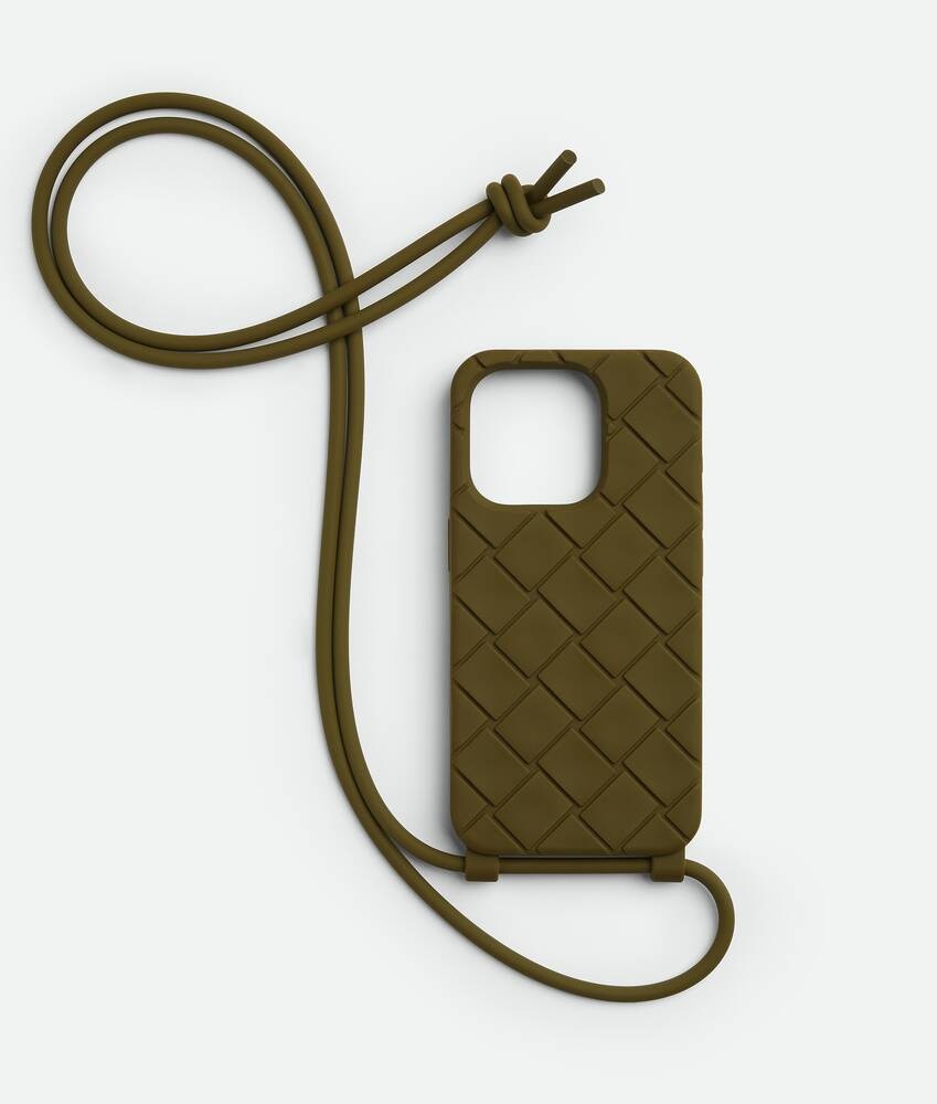 Bottega Veneta Funda para iPhone 15 Pro con correa