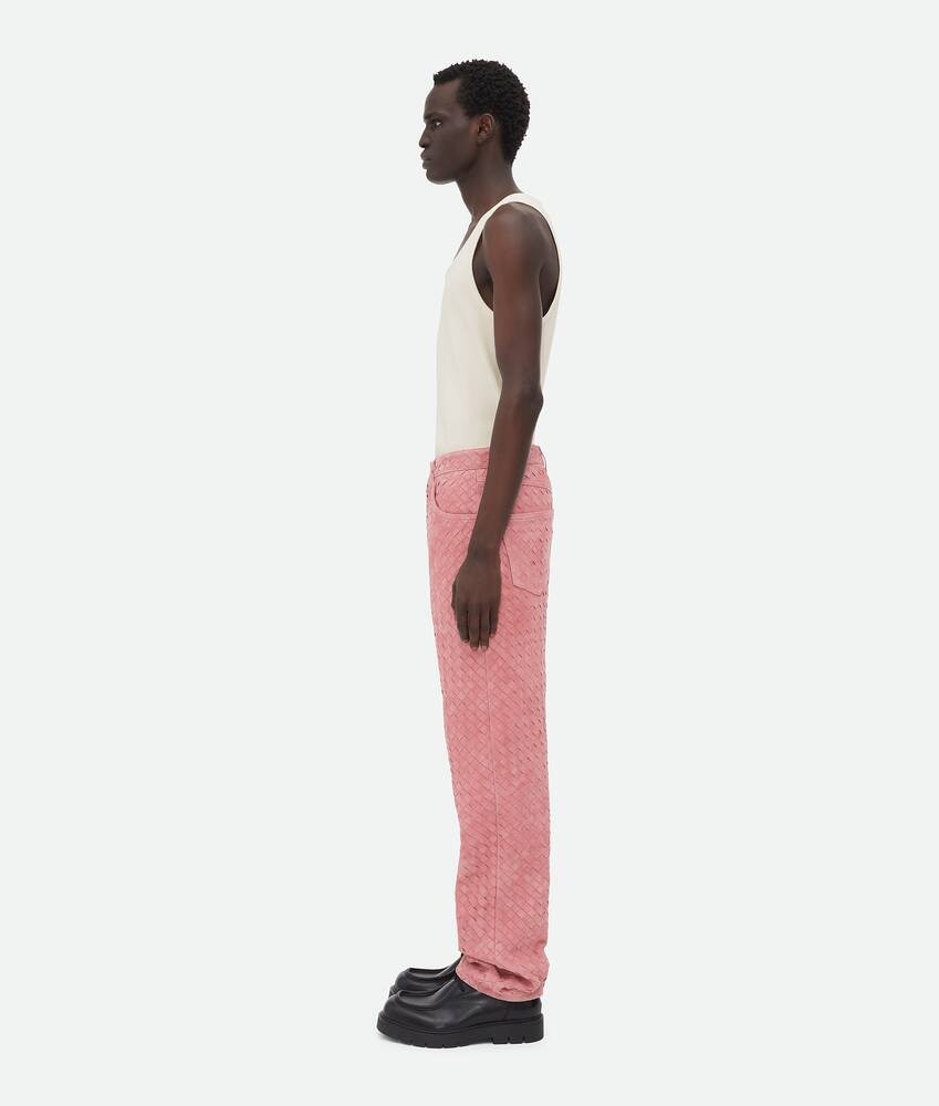 Bottega Veneta Pantalones De Ante Intrecciato