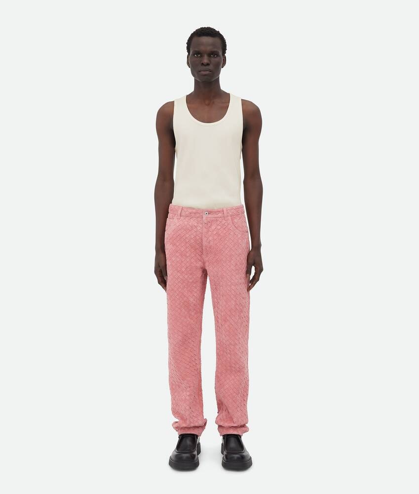Bottega Veneta Pantalones de ante Intrecciato