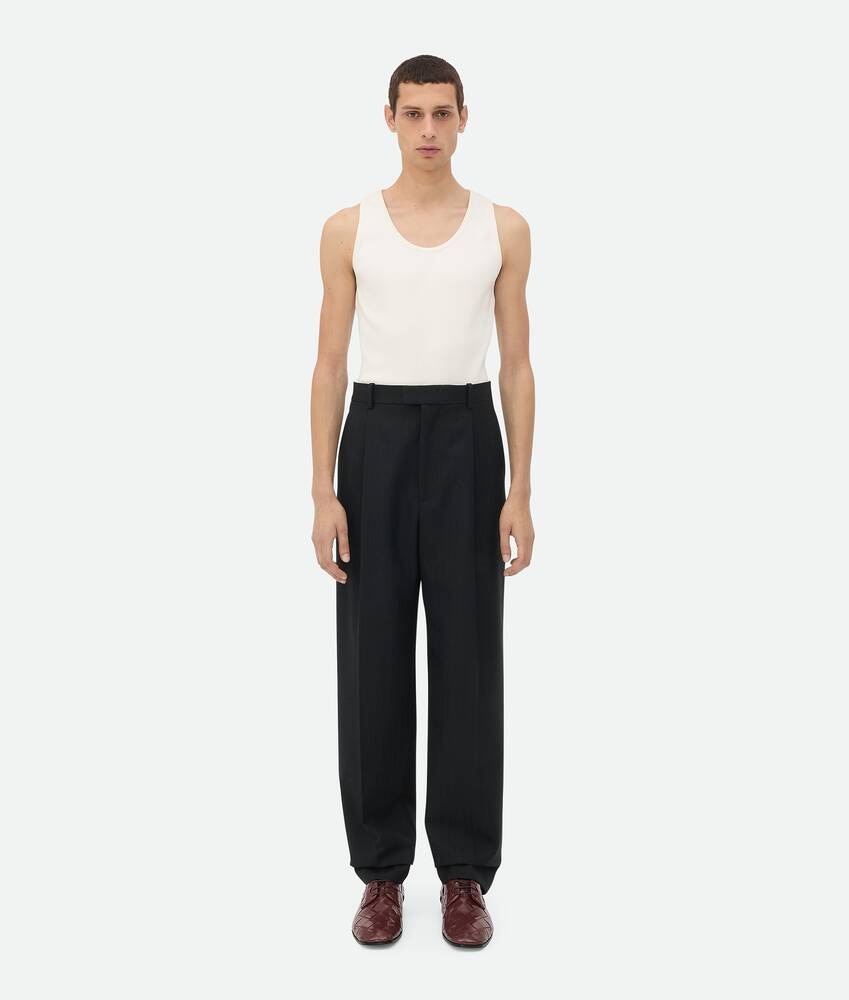 Bottega Veneta Pantalones de lana a rayas