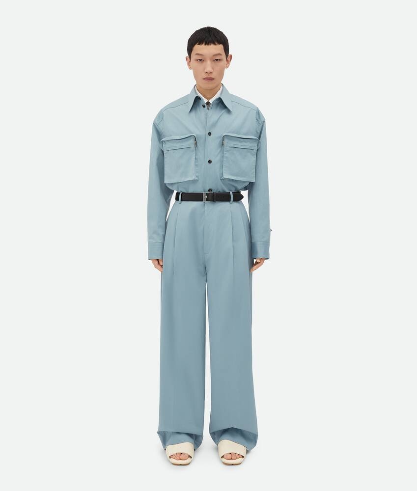 Bottega Veneta Pantalones De Sarga De Algodón