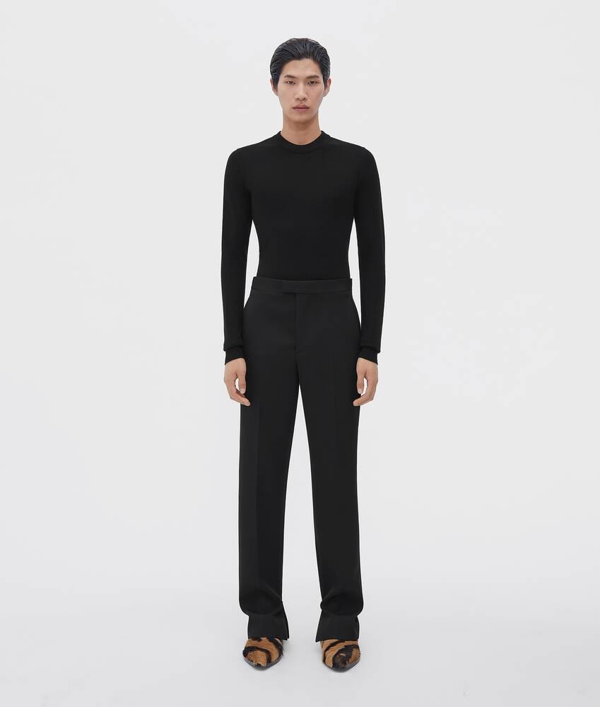 Bottega Veneta Pantalones Slim De Lana Compacta